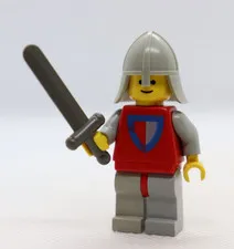 Classic Knight 6002 0016 Castle Red Grey Shield LEGO® Minifigure Mini Figure