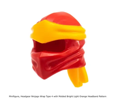 HEADGEAR -Headwrap Bright Orange Headband Kai core Ninjago LEGO® Minifigure Part