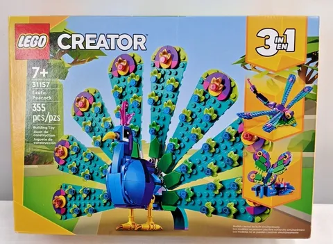LEGO CREATOR: Exotic Peacock (31157) 3 in 1 Butterfly Dragonfly