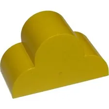 LEGO 3x Yellow Slope, Curved 4 x 2 x 2 Triple inv.621
