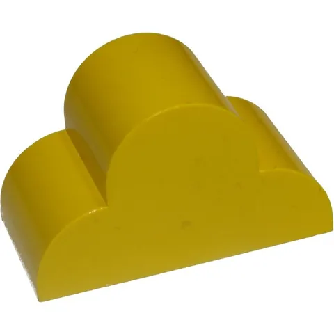LEGO 3x Yellow Slope, Curved 4 x 2 x 2 Triple inv.621