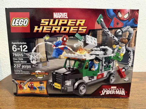 LEGO 76015 MARVEL SUPER HEROES SPIDER-MAN DOC OCK TRUCK HEIST 100% COMPLETE +BOX