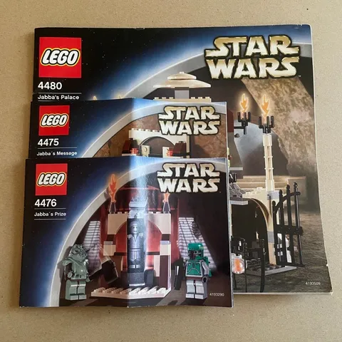LEGO Star Wars Jabba's Palace 4480 4475 4476 Set Used Comp W/Manuals