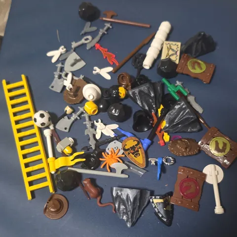 LEGO Bulk Lot Minifigure Accessories Weapons Shields Flags Ladder Sails Heads