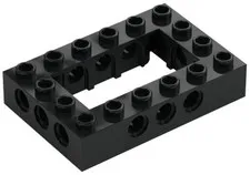Lego TECHNIC Black Brick 4 x 6 Open Center Vehicle Part 32531 / 1679 T1