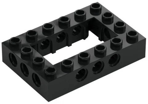 Lego TECHNIC Black Brick 4 x 6 Open Center Vehicle Part 32531 / 1679 T1