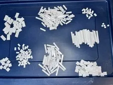 Lego White Tile Lot 1x1, 1x2, 1x4, 1x6, 1x8, 2x2, 2x4