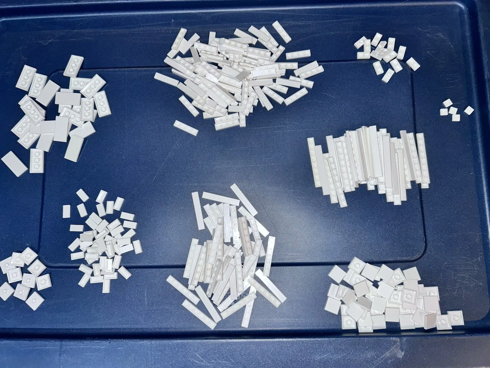 Lego White Tile Lot 1x1, 1x2, 1x4, 1x6, 1x8, 2x2, 2x4