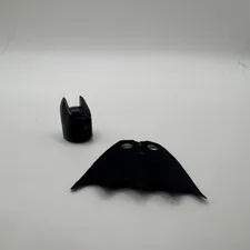 2006 LEGO Batman: Batman Minifigure bat001 Black Hood Cowl Mask And Cape Only
