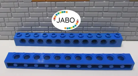 (J15/2/4) LEGO Technic 2 x 3895 Perforated Beam 1x12 Blue