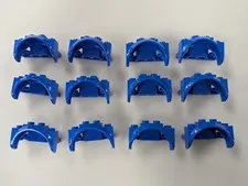 LEGO Parts (x12) - Blue Vehicle, Mudguard 4 x 2 1/2 x 2 - # 35789