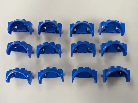 LEGO Parts (x12) - Blue Vehicle, Mudguard 4 x 2 1/2 x 2 - # 35789