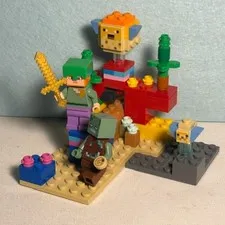 LEGO Minecraft The Coral Reef 21164 complete Set w/ Manual Minifigs