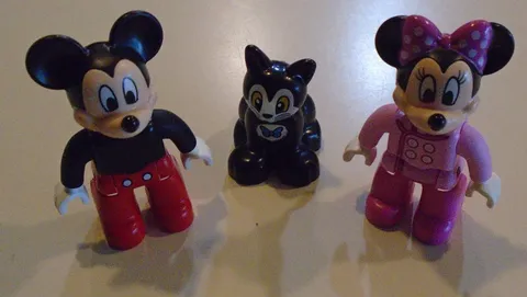 Lego Duplo Disney Figures Lot ~ Mickey Mouse, Minnie Mouse , Figaro Cat