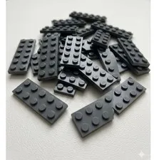 20ct Lego Bricks Black 2x6 Plate Studded Tile Thin 910058 379526 NEW