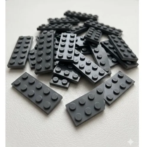 20ct Lego Bricks Black 2x6 Plate Studded Tile Thin 910058 379526 NEW