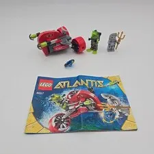 LEGO Atlantis: Wreck Raider 8057 w/ Figs & Manual as Pictured