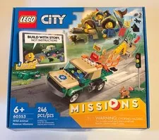 LEGO CITY 60353 Wild Animal Rescue Missions 246 Pieces Complete Set For Ages 6+