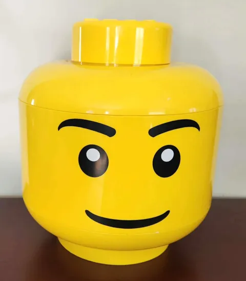 LEGO 12" LARGE SORT AND STORE STORAGE HEAD WITH 2 TRAYS & LID
