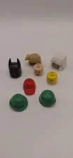 LEGO & KRE-O Minifigure Head Parts Lot Batman Cowl Megatron Hats Caps Helmets