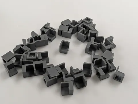 LEGO x50 NEW Dark Bluish Gray Panel 1 x 1 x 1 Corner #6231 MOC Bulk Parts Lot