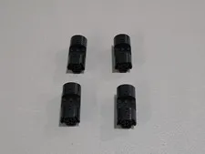Lego Qty 4 - Black - 93168 Cylinder 3 x 6 x 2 2/3 Horizontal - Square Connection