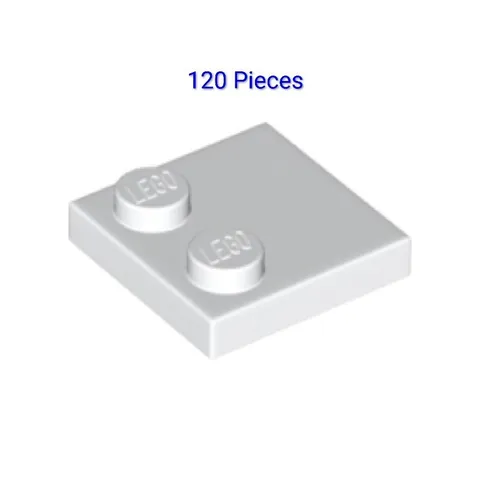 Lot of 120 Lego White Plates 2 X 2 With Reduced Knobs 6218822 Bulk 