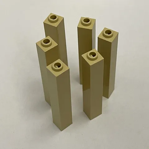 Lego 2453 Hollow Beige Replacement Parts Pieces Lot of 6