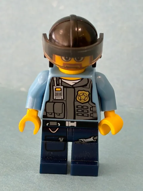 LEGO City Minifig cty0378 - Undercover Elite Police - Light Scratches/No Cracks