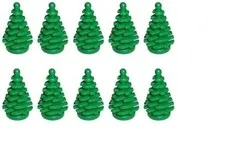 LEGO NEW 10 pcs GREEN PINE TREE SMALL 2x2x4 Plant Christmas City Town Building