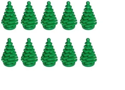 LEGO NEW 10 pcs GREEN PINE TREE SMALL 2x2x4 Plant Christmas City Town Building