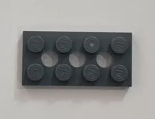 LEGO Dark Bluish Gray Technic, Plate 2 x 4 with 3 Holes 3709b