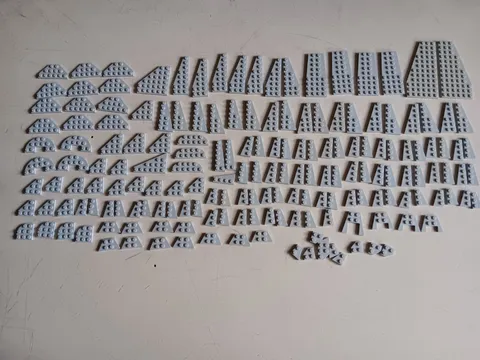 LEGO BULK LOT 176 LIGHT BLUISH GRAY WEDGE WING PLATES 4X4 4X9 8X3 3X2 4X2 MORE