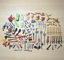 LEGO Minifigure and Weapons & Accessories Lot - (See Last photos of minifigures)