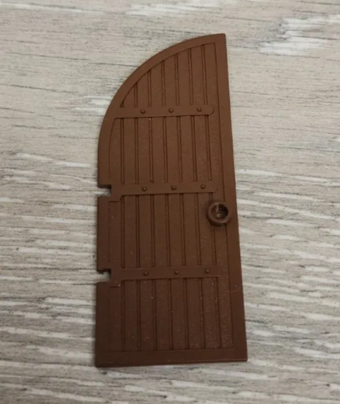 Lego 6105 Old Brown Door 1 x 4 x 8 Curved Top Replacement Piece Part