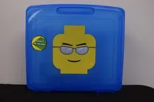 LEGO Project Storage Case Portable Blue Box Tote - STORAGE CASE ONLY