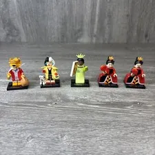 Lot Of 5 Disney 100 Years Lego Minifigures Queen Hearts Princess Tiana Cruella