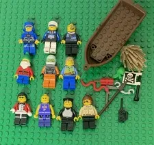 20 Piece Lego Minifigues Accessories Lot Boat Space NBA Pirates