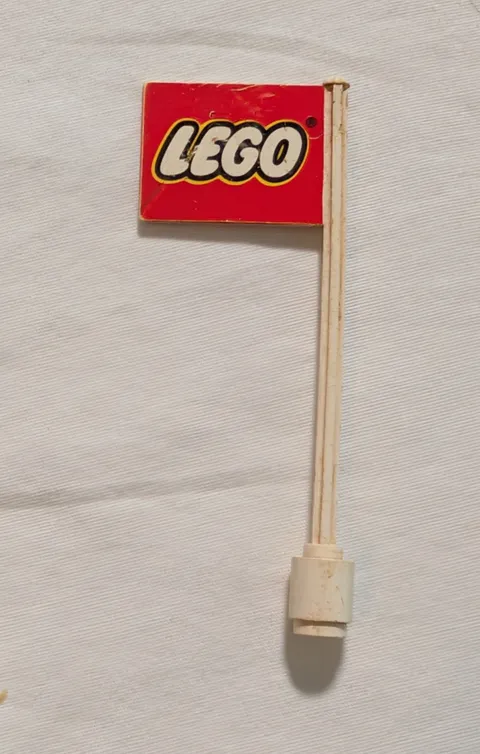 Vintage Lego Flag w/ Red Logo Part 777 for 1970s Legoland Sets