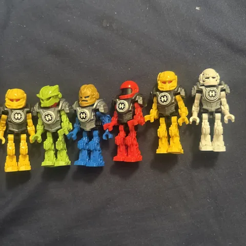 LEGO HeroFactory Minifigure Lot Eco, Furno, Rocka, Factory Breeze. Stormer Robot