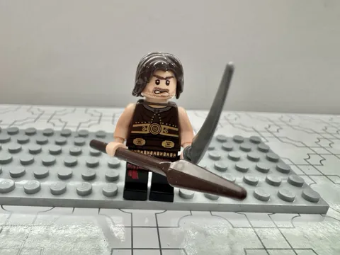 LEGO Prince of Persia Dastan Minifigure w/ Scimitar Sword & Spear Authentic