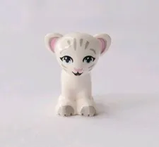 Lego Friends Lion Tiger Baby White Blue Eyes Gray 14734pb04