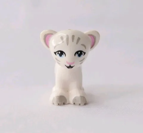 Lego Friends Lion Tiger Baby White Blue Eyes Gray 14734pb04