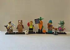 LEGO Series 24 CMF 6 Fig Lot (71037) Paperboy/Carrot/Pottery/Robot/Soccer/T-Rex