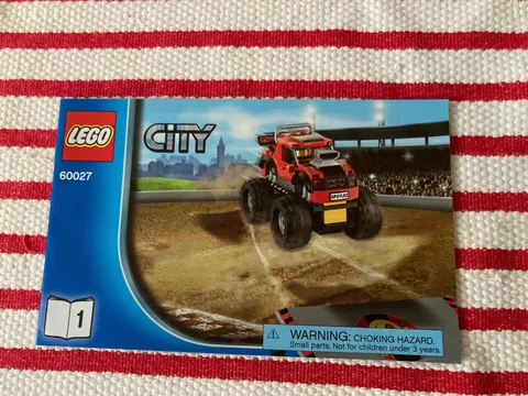 Lego City 60027 Monster Truck Transporter Instruction Booklet 1 ONLY