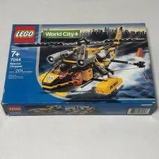 Lego Town City Coast Guard 7044 Rescue Chopper - USED COMPLETE