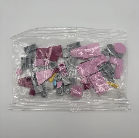 LEGO Bulk Lot Bricks & Pieces Pink Gray Dark Pink Blue Yellow Polybag 70009-2