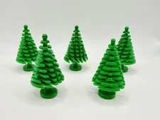 Lego Lot of 5 Green Plant, Tree Pine inv.570