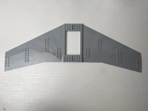 LEGO Gray Wing Plate 20x56x2/3 w/ Cutout 4 Holes 60104 60022 60262 Retired Rare