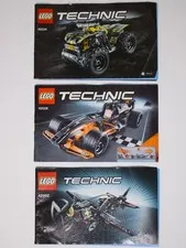 Technic 42034 42026 42002 Instruction Manuals Quad Cycle F1 Car Airplane (A4)